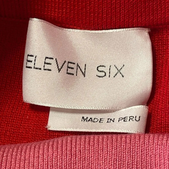 ELEVEN SIX Sian Colorblock Skirt in Sugar Pink and Geranium - Picture 7 of 12